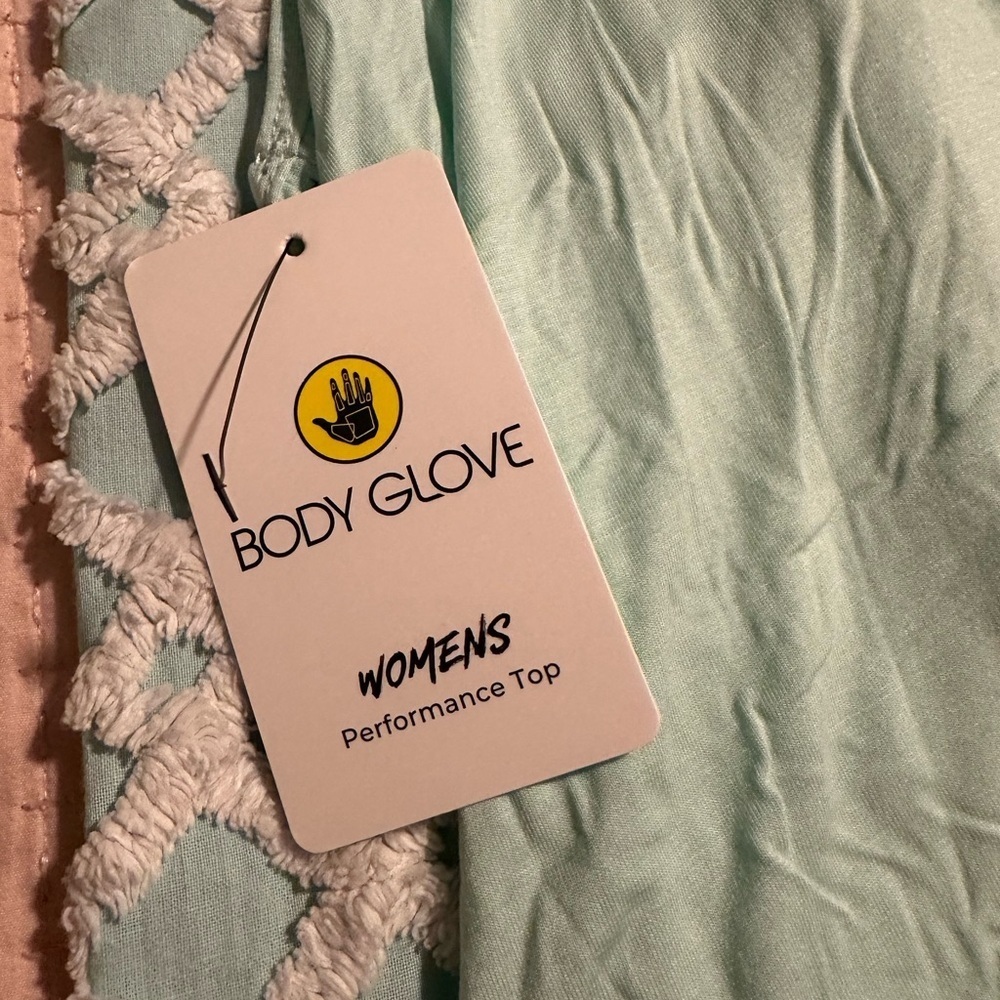 Lot of 2 BODY GLOVE Light Teal Tank Tops w/open backs sz XL - NWT - Picture 3 of 7